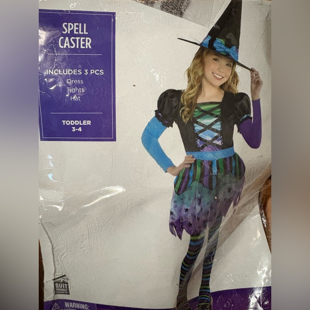 Spell Caster Toddler Costume with Dress and Hat